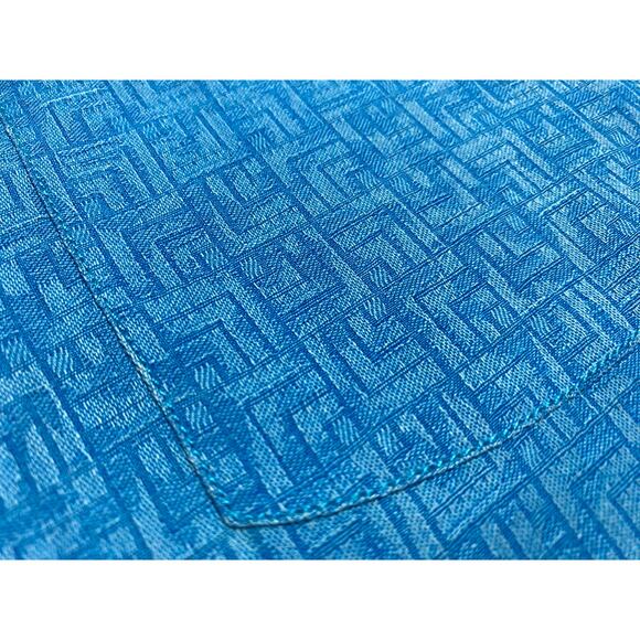 Tommy Bahama XL – Button-Up Shirt – Blue – Short Sleeve – 100% Silk - Picture 5 of 8